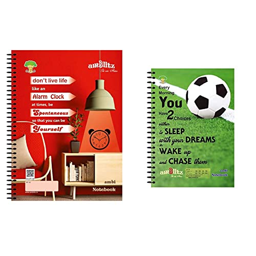 Image of amblitz Spiral Notebook - A4-500 Pages - Unruled Spiral Notebook - A4-500 Pages - Unruled- Pack of 2