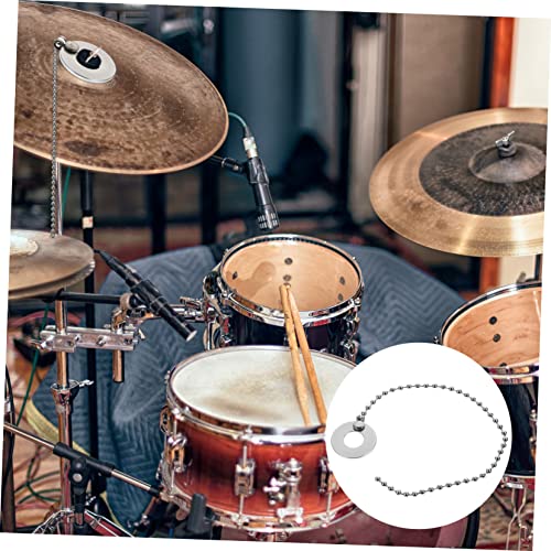 FAVOMOTO 2 piezas Cadena de Aleación de Aluminio para Platillos con Efectos Crash y Ride Diseño Flexible para Bateristas para Performance y Práctica miniatura 7