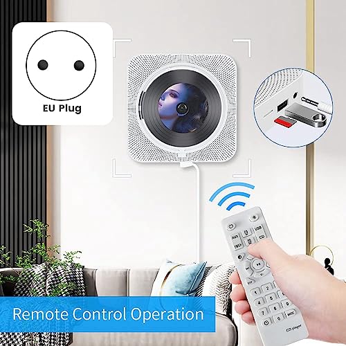 Lecteur CD Bluetooth portable domestique avec télécommande et écran LCD rétroéclairé - 3