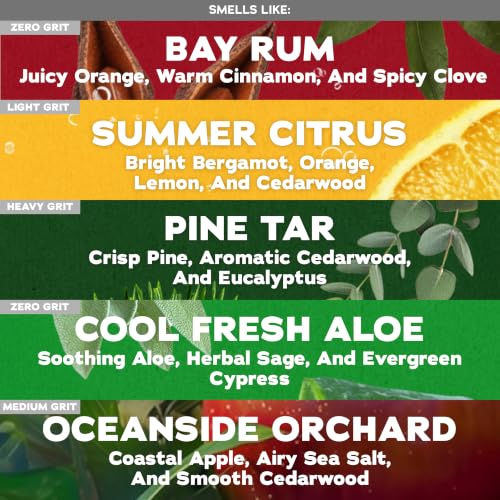 Image of Dr. Squatch Natural Men's Bar Soap - Cold Process Body Soap Bar with Natural Oils - Gifts for Men - Oceanside Orchard, Summer Citrus, Cool Fresh Aloe, Bay Rum & Pine Tar (5 oz, 5-Pack)