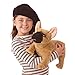 Folkmanis French Bulldog Hand Puppet Plush, Light Brown/Dark Brown, 1 EA