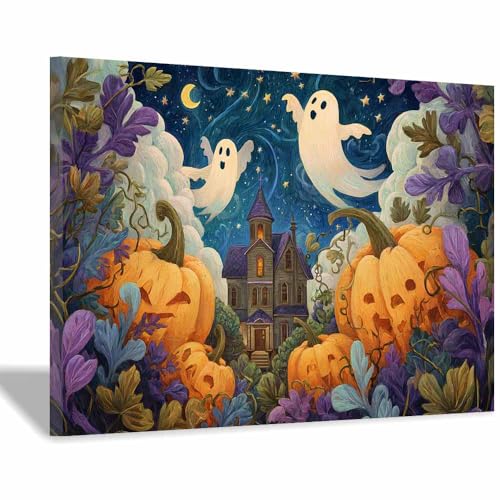 Poster d'horreur classique CUDAOO de 40x60cm encadré pour décoration d'Halloween