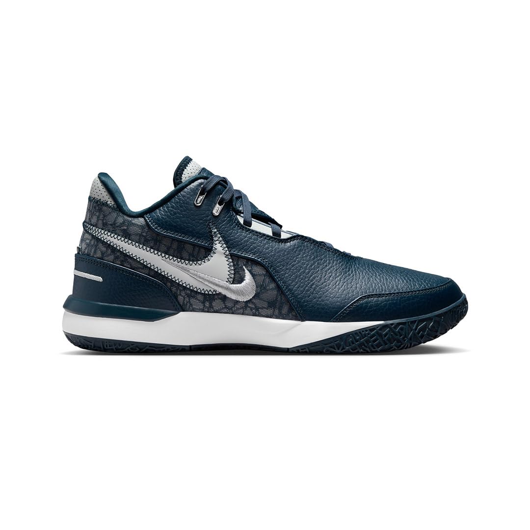 NIKEMen's Zm Lebron NXXT Gen Ampd Basketball Shoe, Armory Navy Light Silver Sail, 9.5 UK