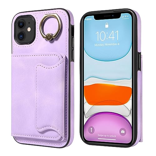 Étui portefeuille en cuir iPhone 11 avec protection militaire