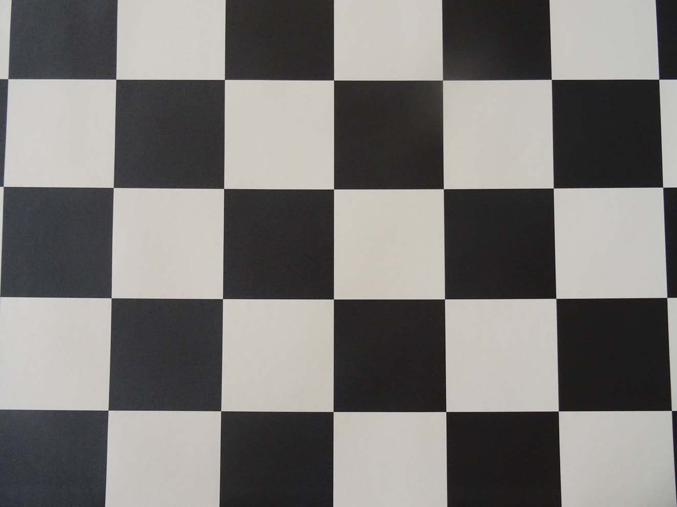 Pavimenti in PVC in look scacchiera, Taglio (2m di larghezza / 5,5m di lunghezza)