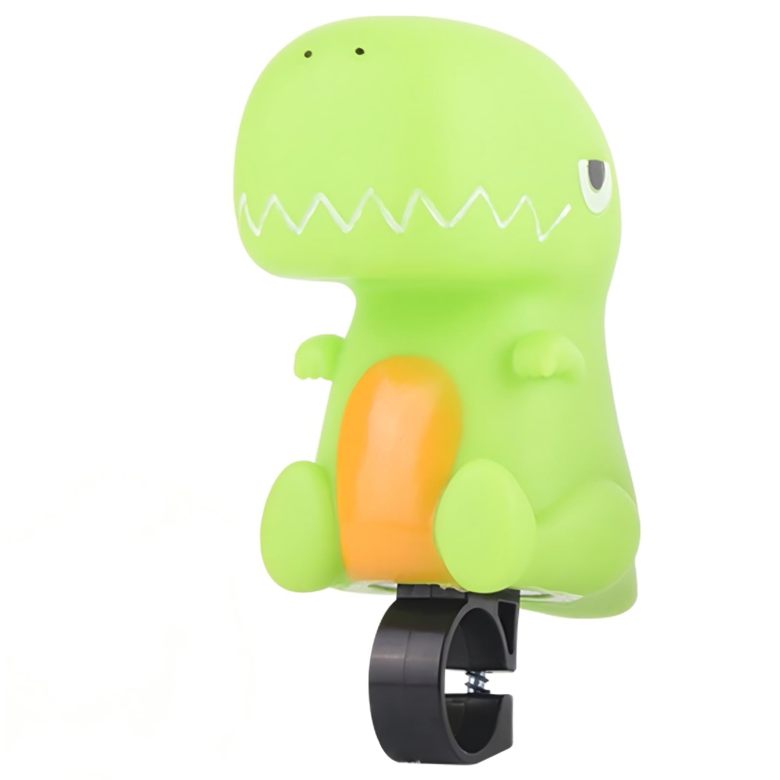 Dinosaur Bike Bell – Cute Bicycle Horn with Squeeze Bulb, Loud & Clear Sound for Fits Bike, Scooter, Balance (Lime Green Dinosaur)