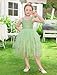 IDOPIP Toddler Baby Girls Sequin Bowknot Tutu Dress Summer Sleeveless Backless Princess Birthday Party Dresses Smocked Ruffle Tulle Pageant Wedding Flower Girl Gown Green 3-4 Years