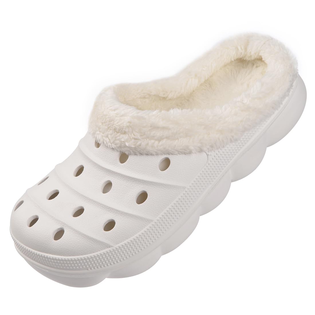 Harssidanzar Herren und Damen gefütterte Clogs, Unisex Winter Fleece Atmungsaktive Walking Garten Schuhe Warme rutschfeste Slipper Schuhe HU203EU
