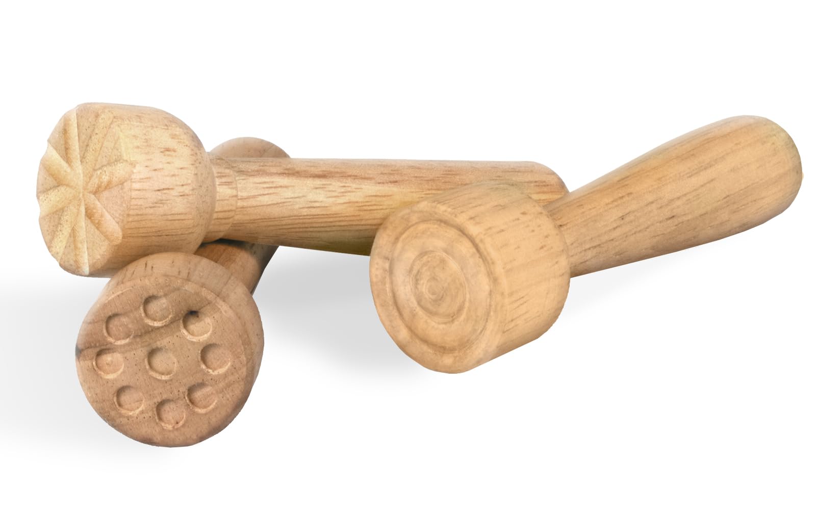 Jovi Plastilina baby - 12 sellos de madera en 3 diseños diferentes herramientas de modelaje para niños a partir de 12 meses