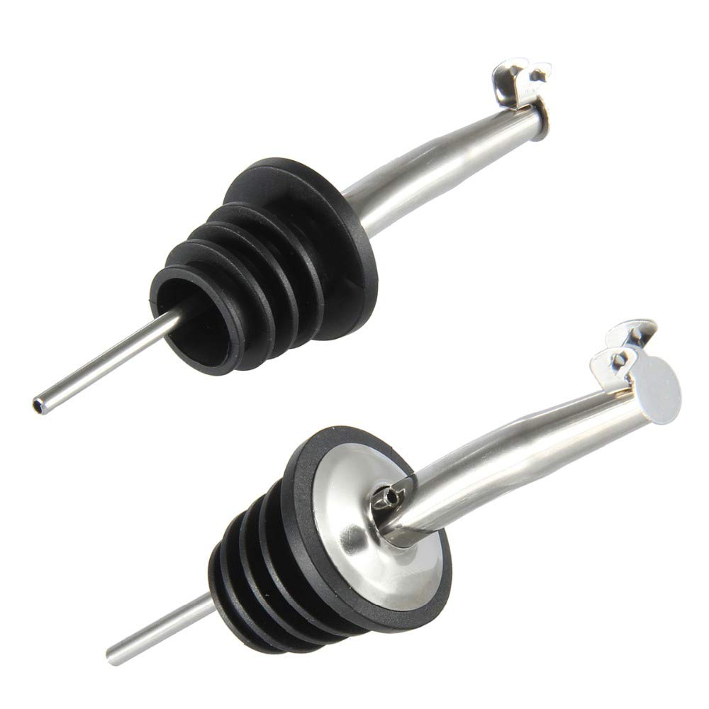 Versatore Per Bottiglie In Acciaio Inox Con Tappo A Gravità – Set Di Beccucci Antigoccia Per Liquori, Olio E Aceto, Ideali Per Bar E Cucina - 4
