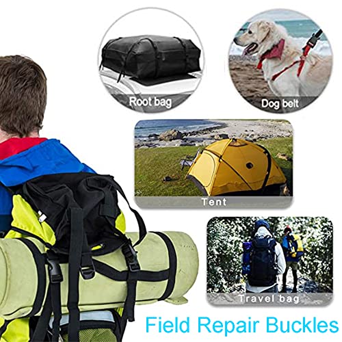 6 Pack 1" Buckle Quick Side Release Buckles Dual Adjustable No Sewing Clips Snaps Heavy Duty Plastic Replacement For Nylon Webbing Straps Backpack Fanny Pack Belt Dog Collars #TOP5