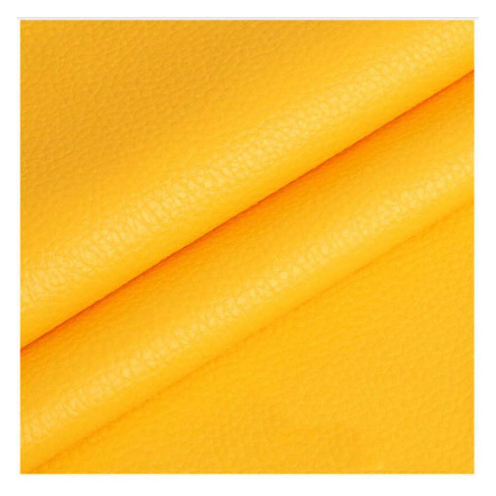 Faux en Cuir Jaune pour Siège Vélo et Revêtement Tissu Grand Format 1.38x4m