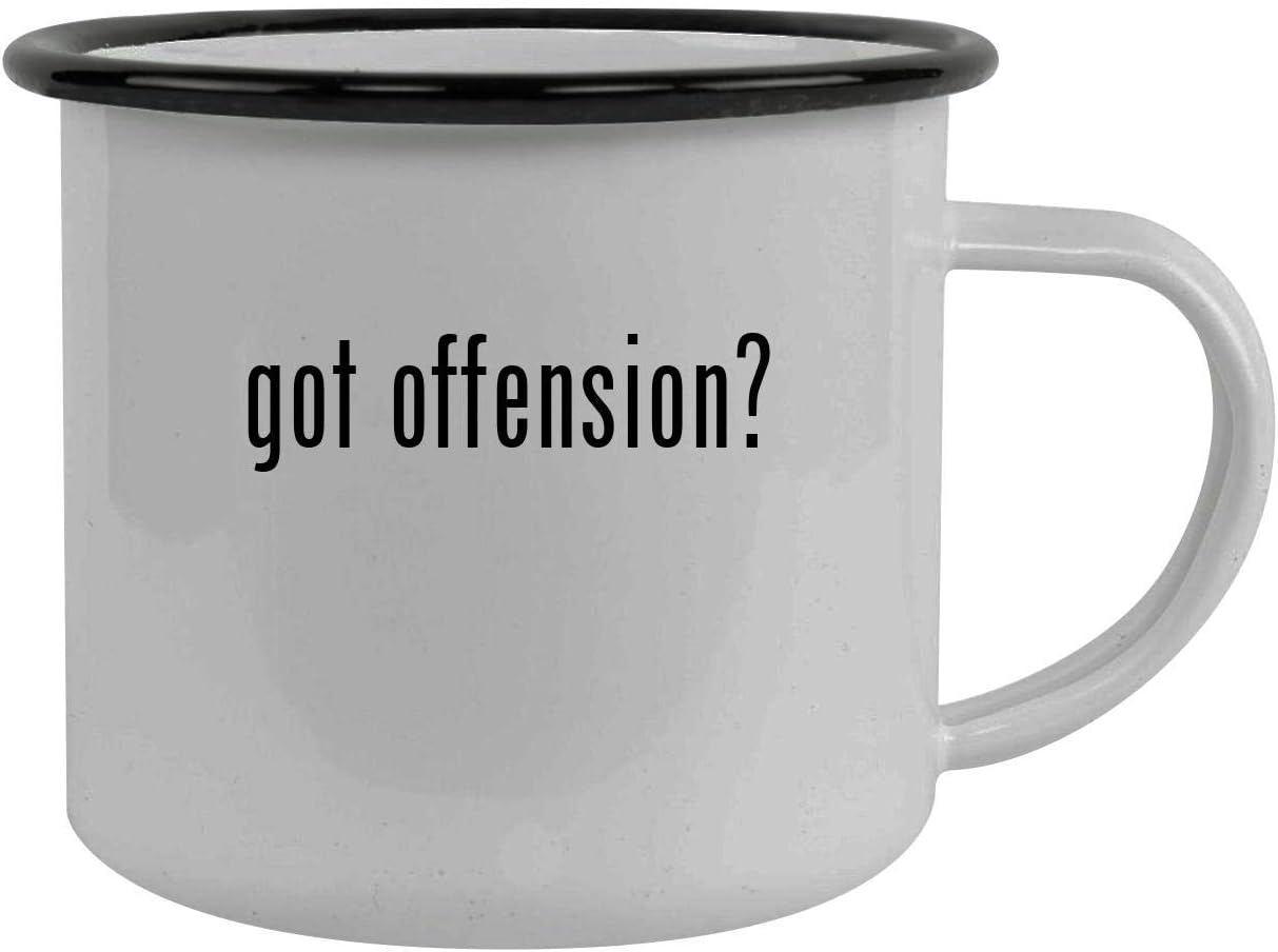 got offension? - Stainless Steel 12oz Camping Mug, Black