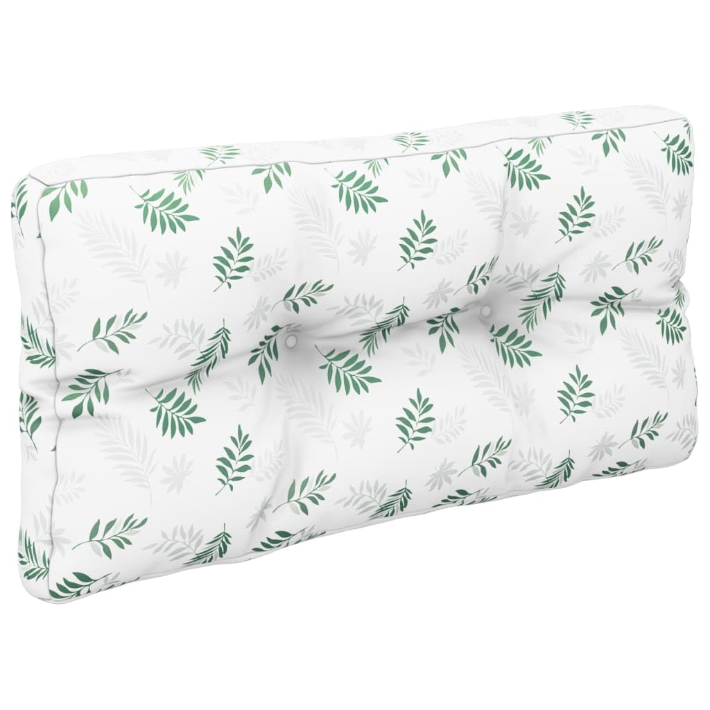 Cuscino per pallet, 2 pezzi, 80 x 80 cm, con motivo a foglie, in poliestere impermeabile, per esterni, grande, per giardino, balcone, cucina, per sedie accoglienti, divani e panchine