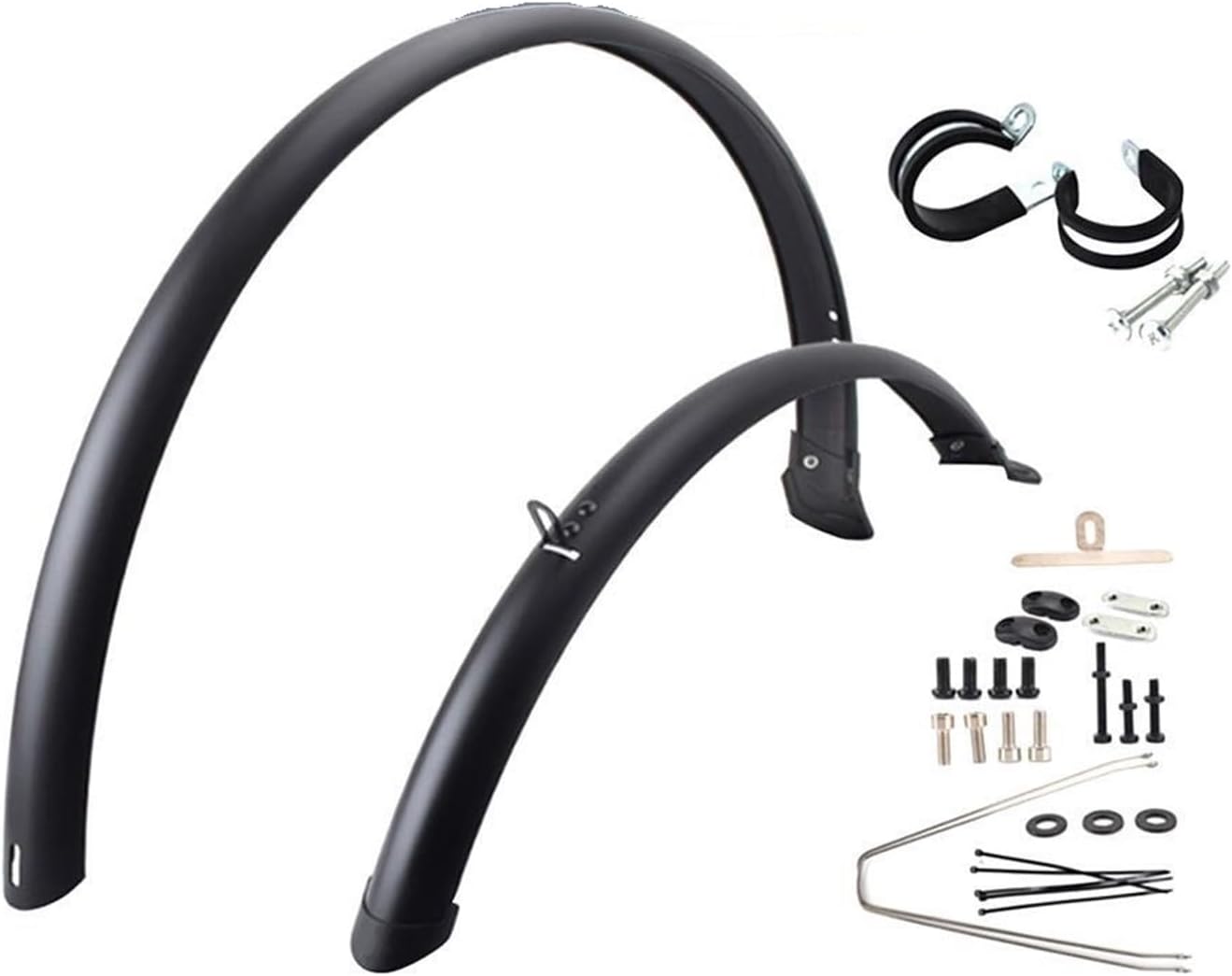 Bike Fender 2X Road Bike Fenders Full Cover Mountain Bike Mud Guards Front Rear Mudguards for Bicycle Rain Mountain Road Bike 700C(Without 2 Rings)