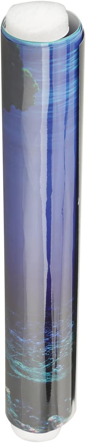 Ymiko Aquarium Poster, 3D Effect Underwater Background S R Thicken PVC Adhesive Static Cling Backdrop Fish Tank Decorative Paper (122 * 61cm)