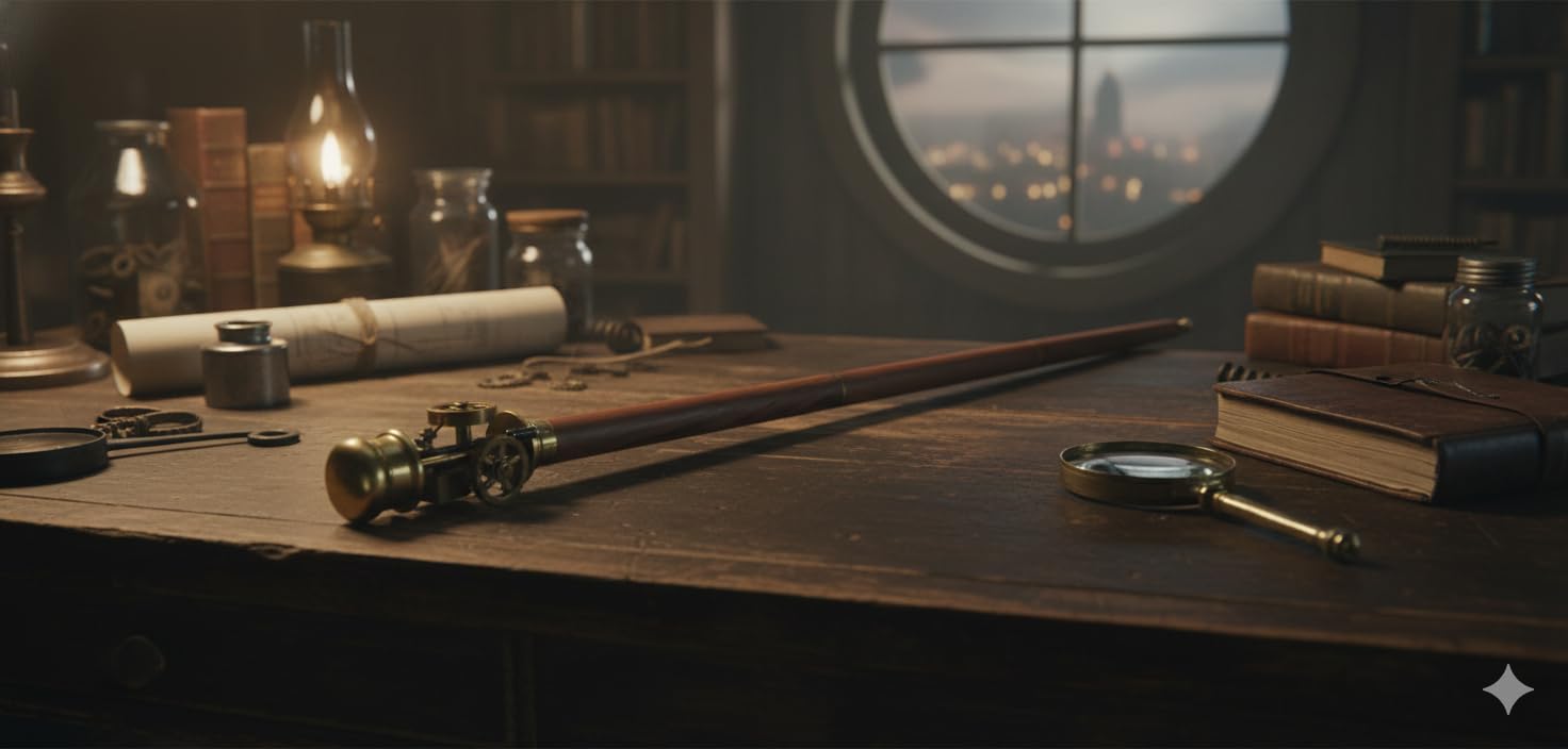 Bastón de motor de vapor para hombres y mujeres con bastón steampunk