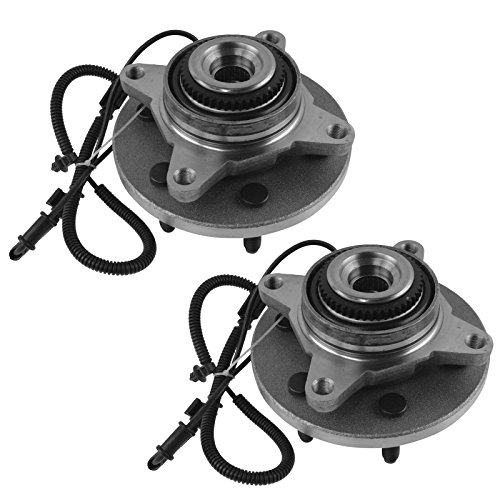 Image of TRQ Wheel Bearing and Hub Assembly Set for 2011-2014 Ford Expedition | for 2010-2014 Ford F-150 2011-2014 Lincoln Navigator 4WD AWD Driver and Passenger Side with 6 Lug Wheels