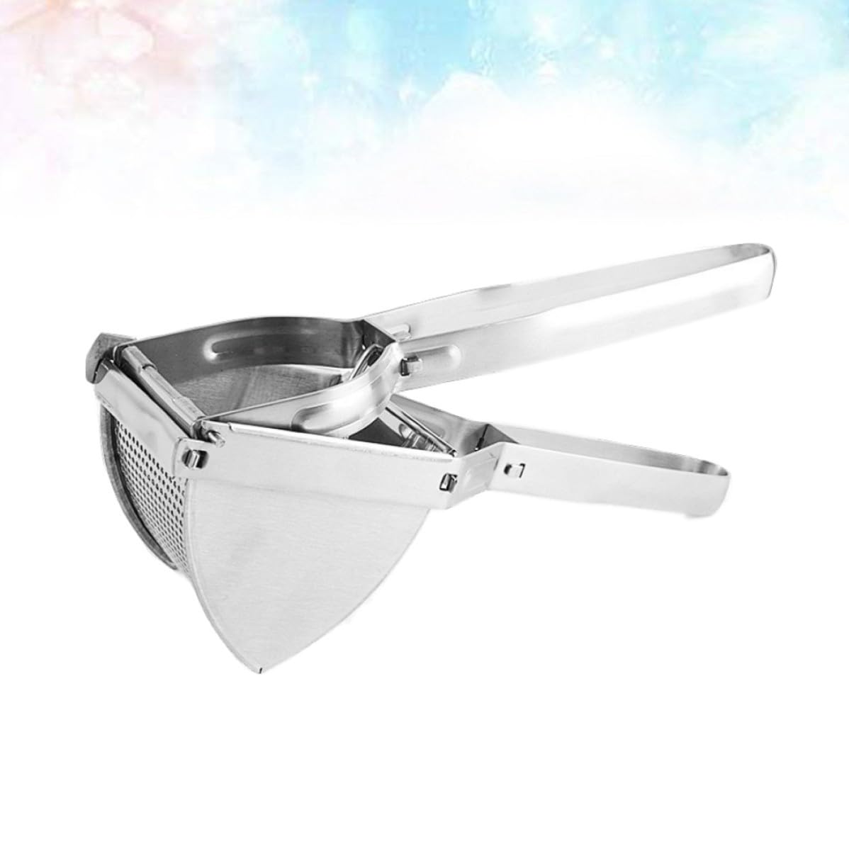 Uonlytech Schiacciapatate Manici Ergonomici in Acciaio Inossidabile Multifunzione Pressa Manuale Facile da Usare per Verdure e Frutta per Purè e Succo