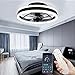 LED Ventilateur de Plafond 40W Fan Plafonnier, Dimmable Ventilateur Lampe Moderne avec Télécommande 3000-6500K 6 Vitesse Réglable Lampe de Plafond pour Salon Chambre