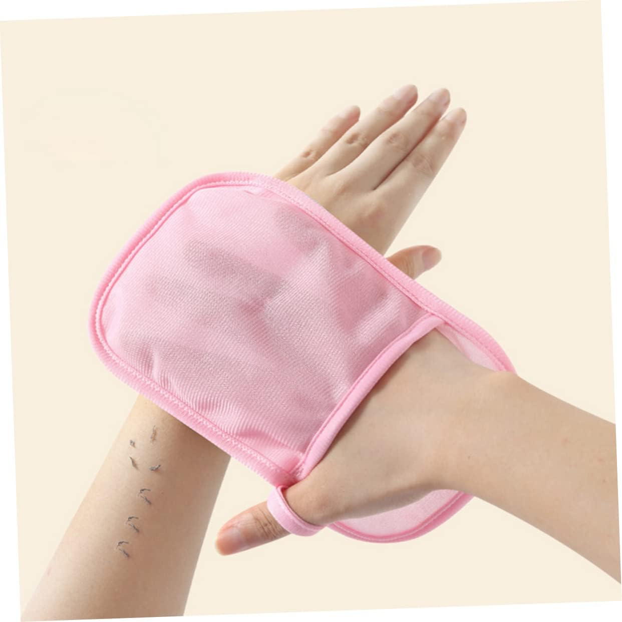 Milisten Infant Bath Mitts 4 Pack Cotton Bath Towel Gentle Scrub Brush Shower Gloves for Newborns and Infants