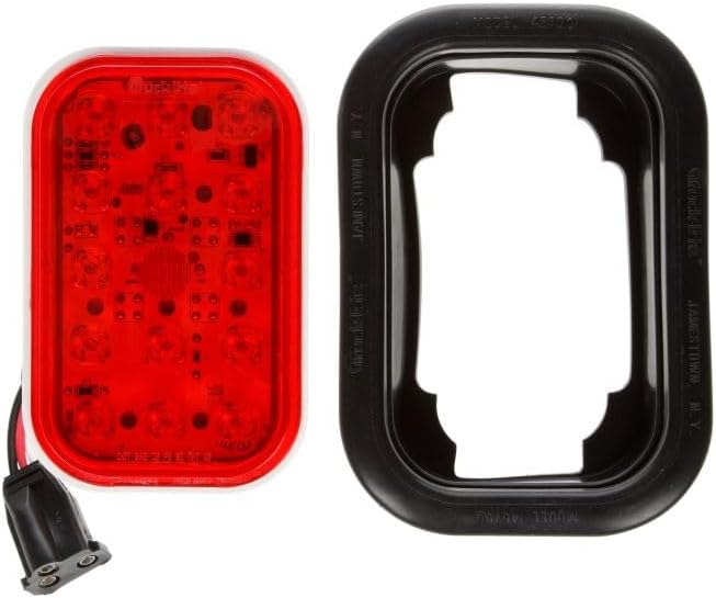 Part Synergy Replacement For 45 Series LED Red Rectangular 15 Diode Stop/Turn/Tail Black Grommet Mount Hardwired Straight PL-3 Female 12-24V Kit Direct OE Fits