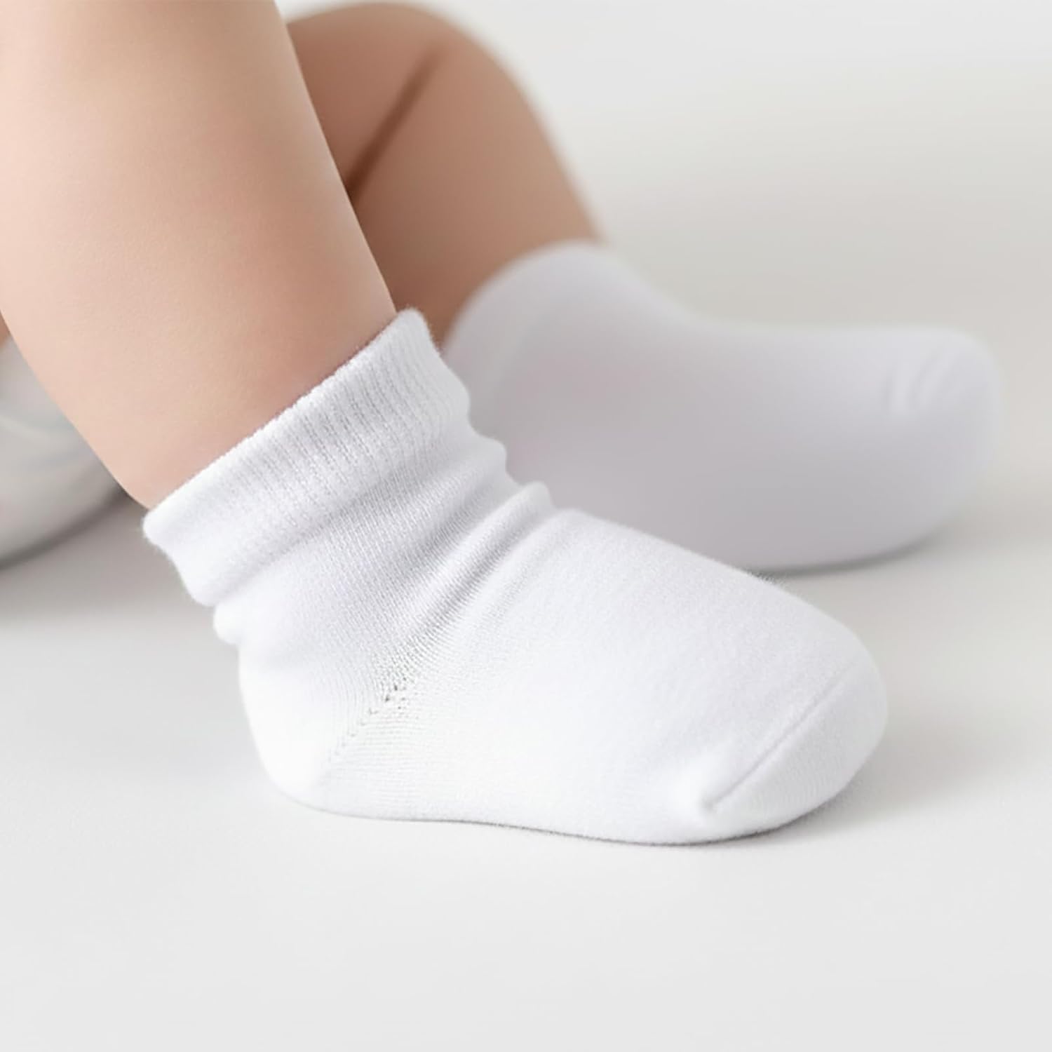 Baby Crew Socks 12-Pack Cotton Newborn Baby Boys Girls Socks 0-3T image 2