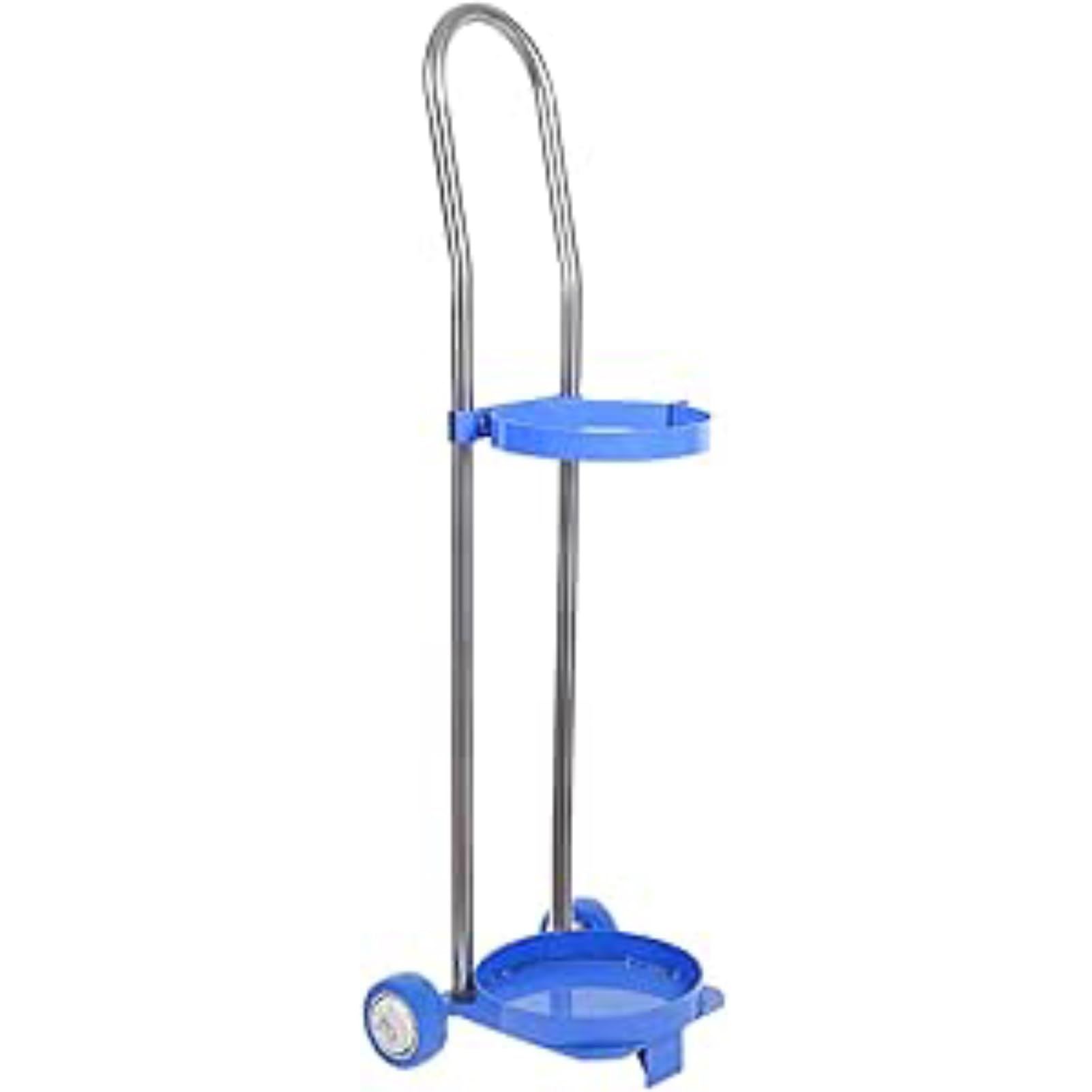 10L-Wagen, Sauerstoffflaschenwagen, Sauerstoffflaschenwagen mit leisen Rädern, Gasflaschengestell, tragbarer Sauerstoffflaschenwagen aus Stahl, medizinischer Sauerstofftransport (Höhe 80 cm)