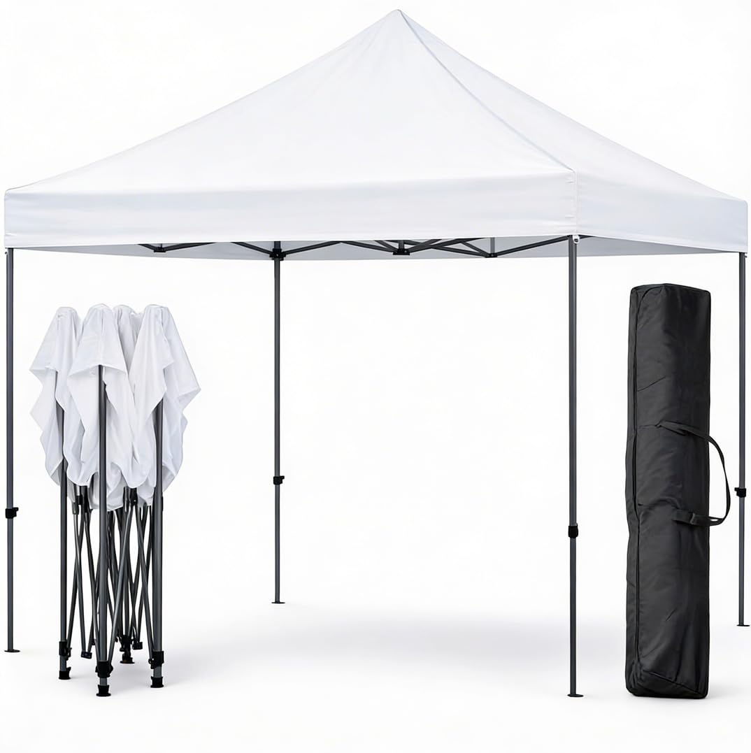 BRICOZONE Gazebo Professionale 3x3 Metri Pieghevole Impermeabile Struttura In Acciaio Rinforzata Telo Oxford 1200D PVC Protezione UV Sacche Zavorra Picchetti Corde E Borsa Custodia Giardino