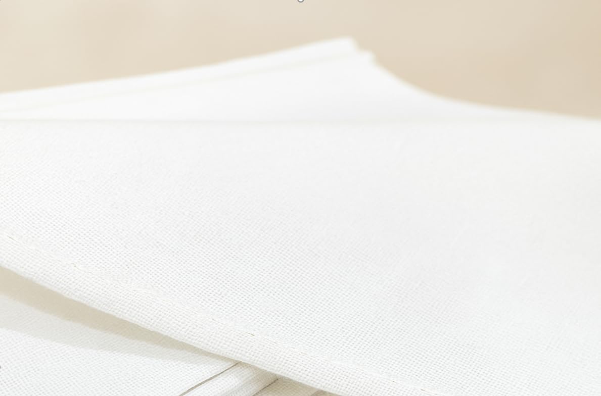 Kit 5 Unidades Pano de Prato Branco Liso 100% Algodão com Bainha 42x68cm