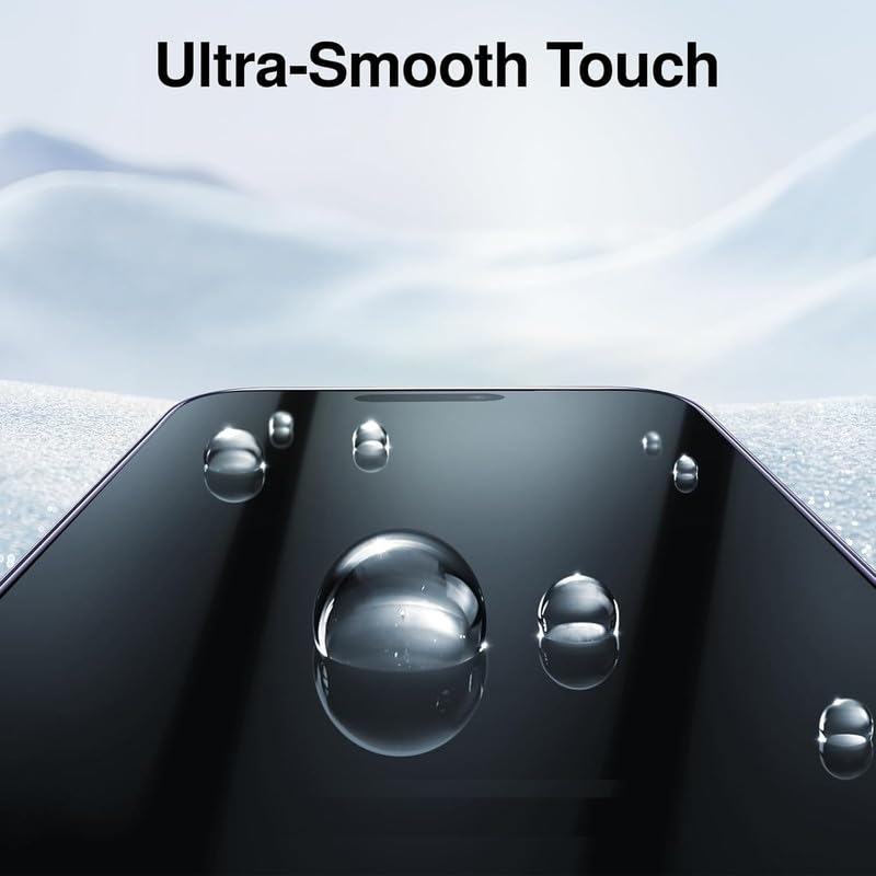 Image of TANTEK TitanGuard Tempered Glass Screen Protector Guard for iPhone 17 and iPhone 16 pro (6.3 Inch) - 9H Hardness, Military Grade, Anti-Static, Easy Installation Kit - 1 PACK