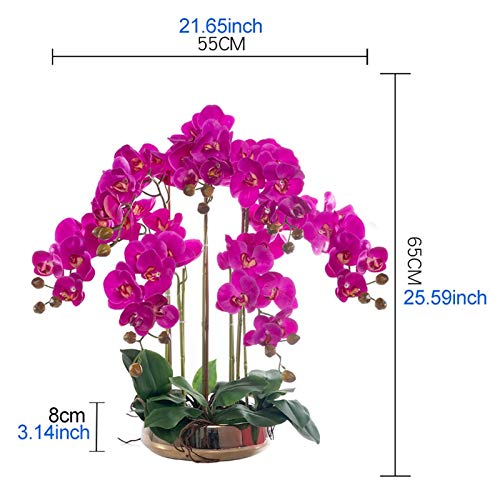 Orchidée Artificielle Violette en Pot pour Centre de Table Moderne - 6