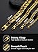U7 Gold Chain 12mm Thick Chunky Hip Hop Jewelry 18K Gold Plated Stainless Steel Franco Curb Link Chain Necklace for Men Women, 22 Inch