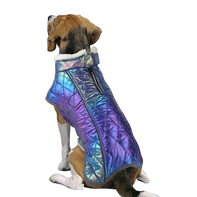 Manteau d'hiver Épais pour Gros Chien,Veste Imperméable pour Animaux De Compagnie,Tenues Réfléchissantes pour Chiens De Taille Moyenne Et Grande,Costume pour Bouledogue du Labrador,Un,2X
