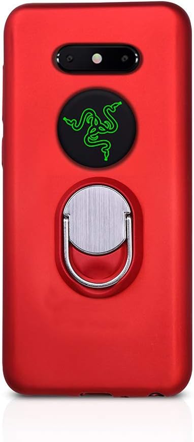 Razer Phone 2 Case, Rotating Ring [ 360°Kickstand ] Soft Slim TPU [ Ultra-Thin ] Protection Cases Cover Compatible with [ Magnetic Car Mount ] for Razer Phone 2 (Red)