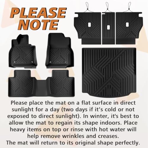 Image of TripleAliners Floor Mats & Trunk & Backrest Mat for 2026+ Mazda CX-5 CX5 | Accessories All-Weather Cargo Liner Protection Heavy Duty TPE Custom Fit Anti-Slip Liners (Floor & Trunk & Seat Back Mats)