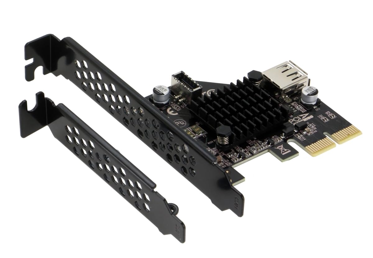 Adaptador PCIe USB 3.2 Gen 2 de 10 Gbps con alimentación integrada estable 4