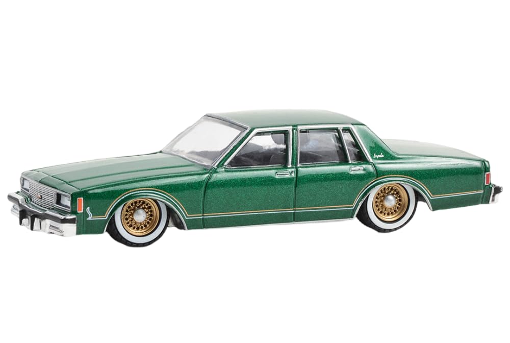 Collectibles Greenlight 63050-F California Lowriders Series 4-1985 Chevy Impala - Bright Green Metallic 1/64 Scale