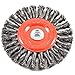 Forney 72749 Wire Wheel Brush, Twist Knot Crimped with 1/2-Inch and 5/8-Inch Arbor, 6-Inch-by-.020-Inch