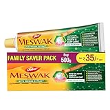 Dabur Meswak Complete Oral Care Toothpaste - 500g (2 x 200g + 1 x100g) | Complete Oral & Gum Care Toothpaste | Contains Pure & Rare Miswak extract | No added Fluoride, Paraben, Triclosan & Formalin