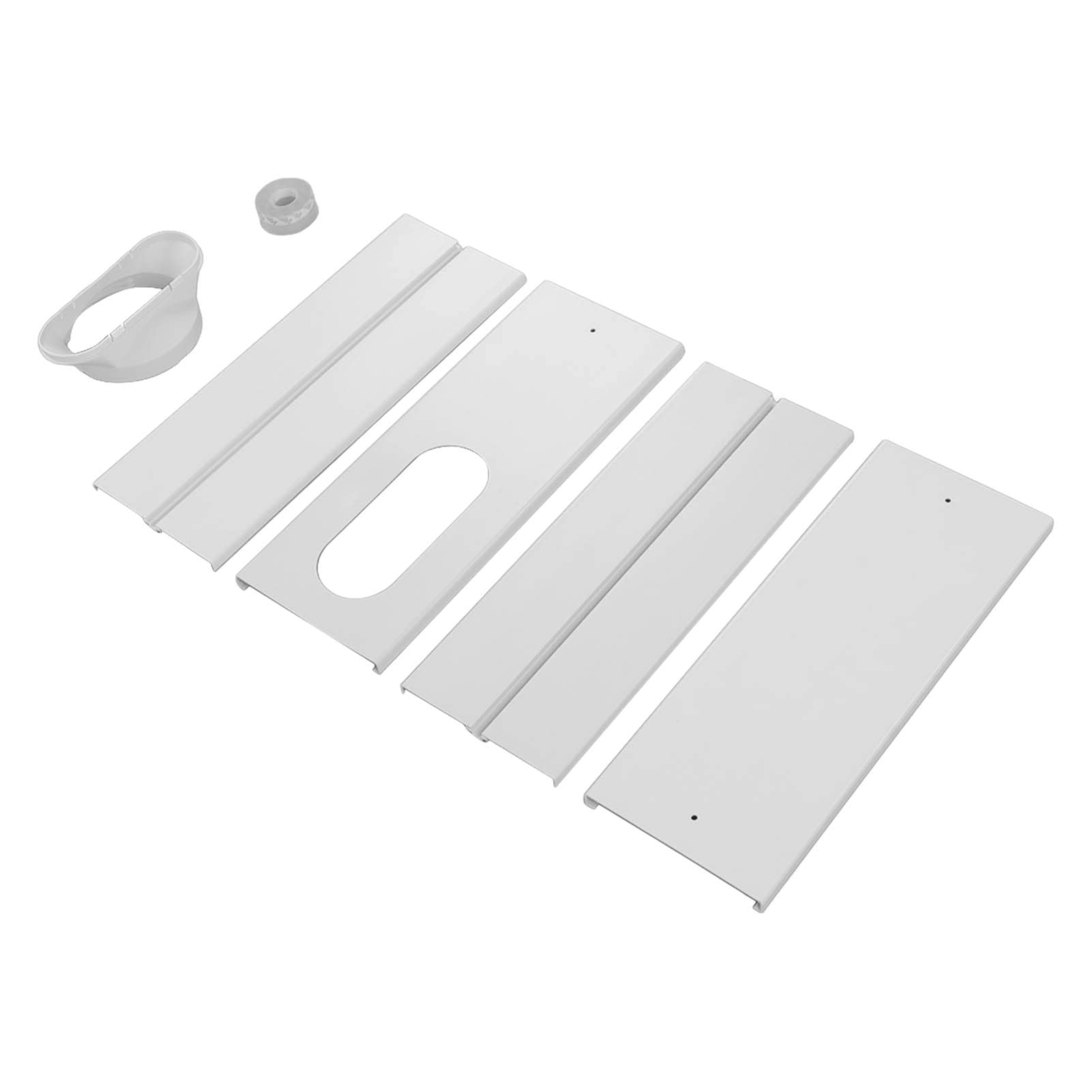 Kit de ventilación de aire acondicionado para ventana, kit portátil para aire acondicionado y ventana, apto para todos los sistemas de aire acondicionado con manguera de escape de 5,1 pulgadas, aire