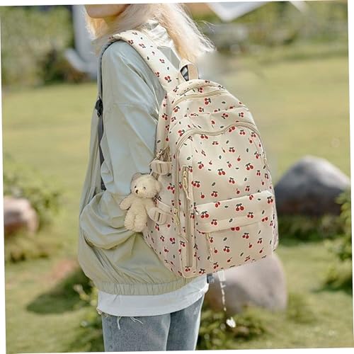Sac à dos cerise résistant en nylon : la solution d'école pour filles actives