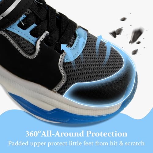 YESKIS Kids Light Up Sneakers for Boys Girls Running Tennis Shoes Lightweight Breathable Led Flashing FutuVibe Sport Athletic, Little Kid and Big Kid4