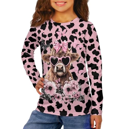 T Shirts for Girls 3-16 Years Toddler Kids School Graphic Tees Casual Long Sleeve Tshirt Sportswear Boys2