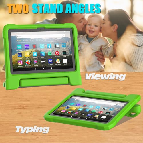 Image of DJ&RPPQ 8in Tablet Case for Kids, Shockproof Kid-Proof Cover for 8 inch Tablet- Green