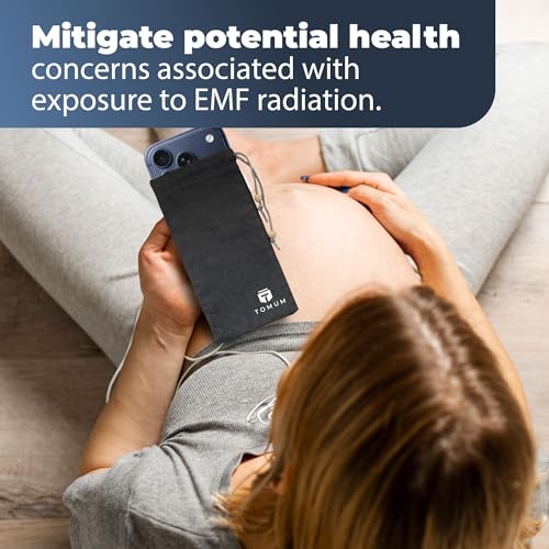 Image of TOMUM EMF Shield Sleeve for Cell Phone - EMF Protection Smartphone Pouch - Anti EMP Bag - Signal Blocking Case for Radiation EMF EMP 5G RFID (Black, 2 Pack)