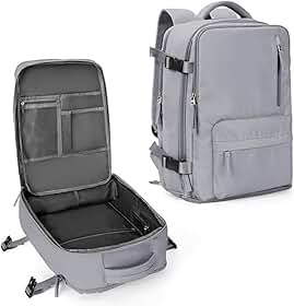 Mochila de Viagem Grande Tipo Mala – Bagagem de Cabine Aprovada – Impermeável com Compartimento para Notebook e Sapato – Unissex