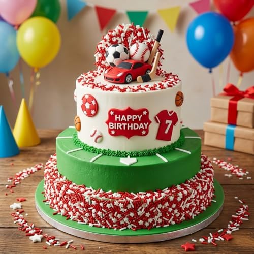 Image of Manvscakes Sprinkles- Edible Cake and Cupcake Sprinkles with Assorted Shapes and Sizes for Parties, Metallic Sprinkle Mix for Cookies, Ice Cream, Cake and Cupcake Decorating