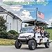 10L0L Golf Cart Flag Holder and Flag Pole Mount Kit Universal for Yamaha EZGO Club Car, Heavy Duty Bracket for Golf Cart, Golf Push Cart with USA Flags-12Inch×18Inch