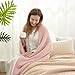 Snuggle Sac Ultra Soft Waffle Throw Blanket for Couch Bed Sofa 50x60 inches, Reversible Pink Blanket Microfiber Fluffy Fuzzy Cozy Knit Throws for Women Mothers Birthday Gifts